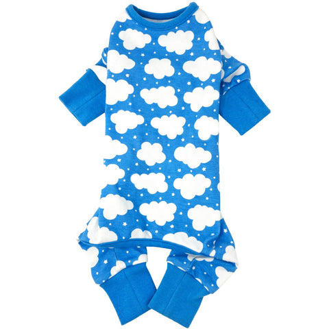 CuddlePup Dog Pajamas - Fluffy Clouds - Blue