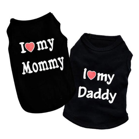 Summer Dog T-Shirt "I Love My Daddy"