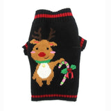 Black Reindeer with Candy Cane Sweater