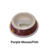 Cat Print Pet Dish: Pink Paw Print