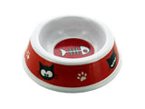 Cat Print Pet Dish: Pink Paw Print