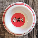 Cat Print Pet Dish: Pink Paw Print