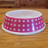 Cat Print Pet Dish: Pink Paw Print