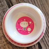 Cat Print Pet Dish: Pink Paw Print