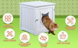 Cat House Side Table Used for Nightstand or Litter Box Enclosure,