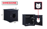 Cat House Side Table Used for Nightstand or Litter Box Enclosure,