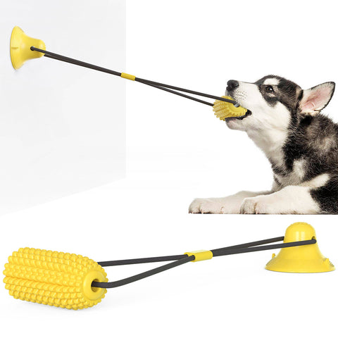 Corn on the Cob Interactive Dog Toy w/ Suction Cup
