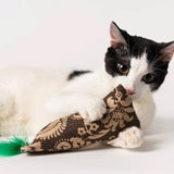 Crochet Kitty Burlap Catnip & Crinkle Kickin’ Stick