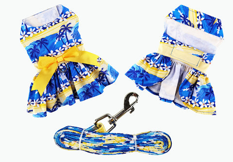 Catching Waves Dog Dress with Matching Leash