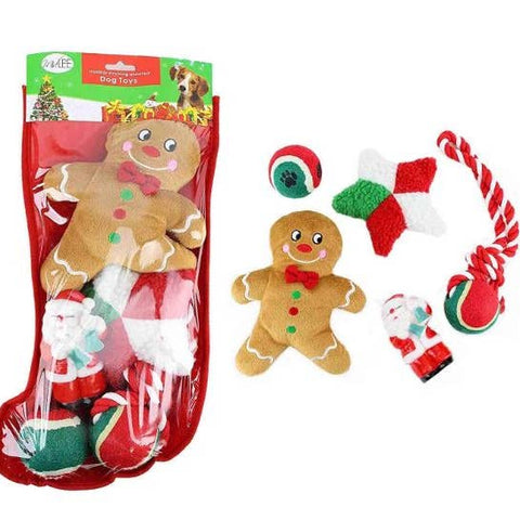 Midlee Designs Christmas Dog Stocking Gift Set