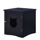 Cat House Side Table Used for Nightstand or Litter Box Enclosure,