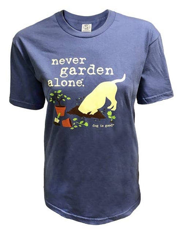 Dog Is Good (DIG) Never Garden Alone Unisex T-Shirt (Purple)
