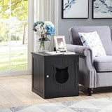 Cat House Side Table Used for Nightstand or Litter Box Enclosure,