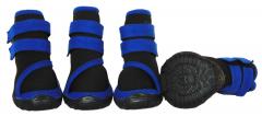 Performance-Coned Premium Stretch Supportive Pet Shoes - Set Of 4 - Black/Blue