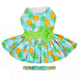 Pineapple Luau Dress with Leash & D-Ring - XS-L