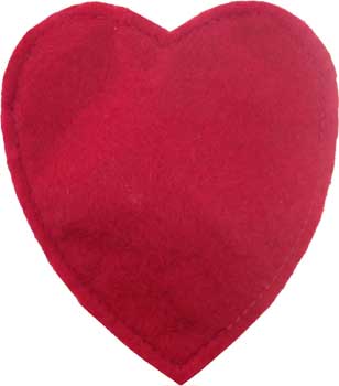 Imperial Cat Red Felt Hearts Catnip Toy - Set of 3