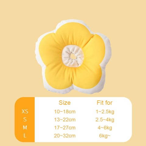 Flower Shaped Adjustable Anti-Lick Soft Neck Collar for Cats & Dogs