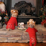 Christmas Red "Santa's Lil' Helper" Embroidered Pajamas