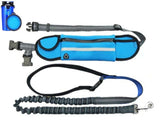 Dog Leash, Black 3 Pockets Waist Belt and 2 in 1 Water Bottle & Bowl