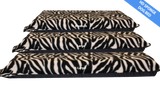 Zebra Print Dog Bed 4" Thick Foam Mattress w/ Removable Fleece Cover