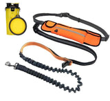 Dog Leash, Black 3 Pockets Waist Belt and 2 in 1 Water Bottle & Bowl