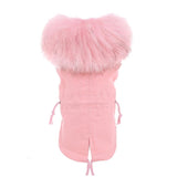 Faux Fur Hooded Dog Parka Fleece Coat