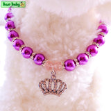 Pet Pearl Rhinestone Necklace