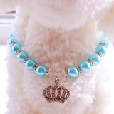 Pet Pearl Rhinestone Necklace