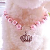 Pet Pearl Rhinestone Necklace