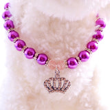 Pet Pearl Rhinestone Necklace