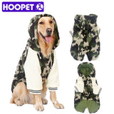 Camouflage Fleece Jumpsuit with Hoodie for Large Dogs