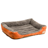 Soft Dog Bed With Paw Emblem