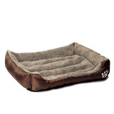 Soft Dog Bed With Paw Emblem