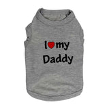 Summer Dog T-Shirt "I Love My Daddy"