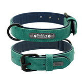 Personalized Leather Padded Dog Collar and Leash