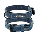 Personalized Leather Padded Dog Collar and Leash