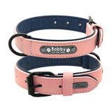 Personalized Leather Padded Dog Collar and Leash