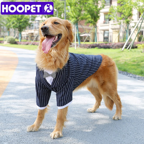 Pin Striped Tuxedo Shirt for Large Dogs