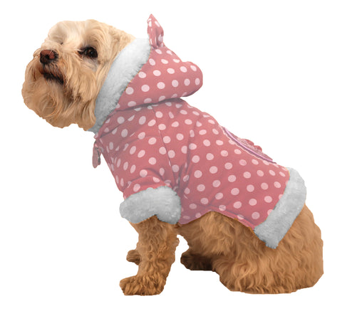 Polka-Dot Couture-Bow Pet Hoodie Jacket